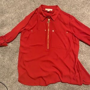 Micheal Kors Red Dress Shirt